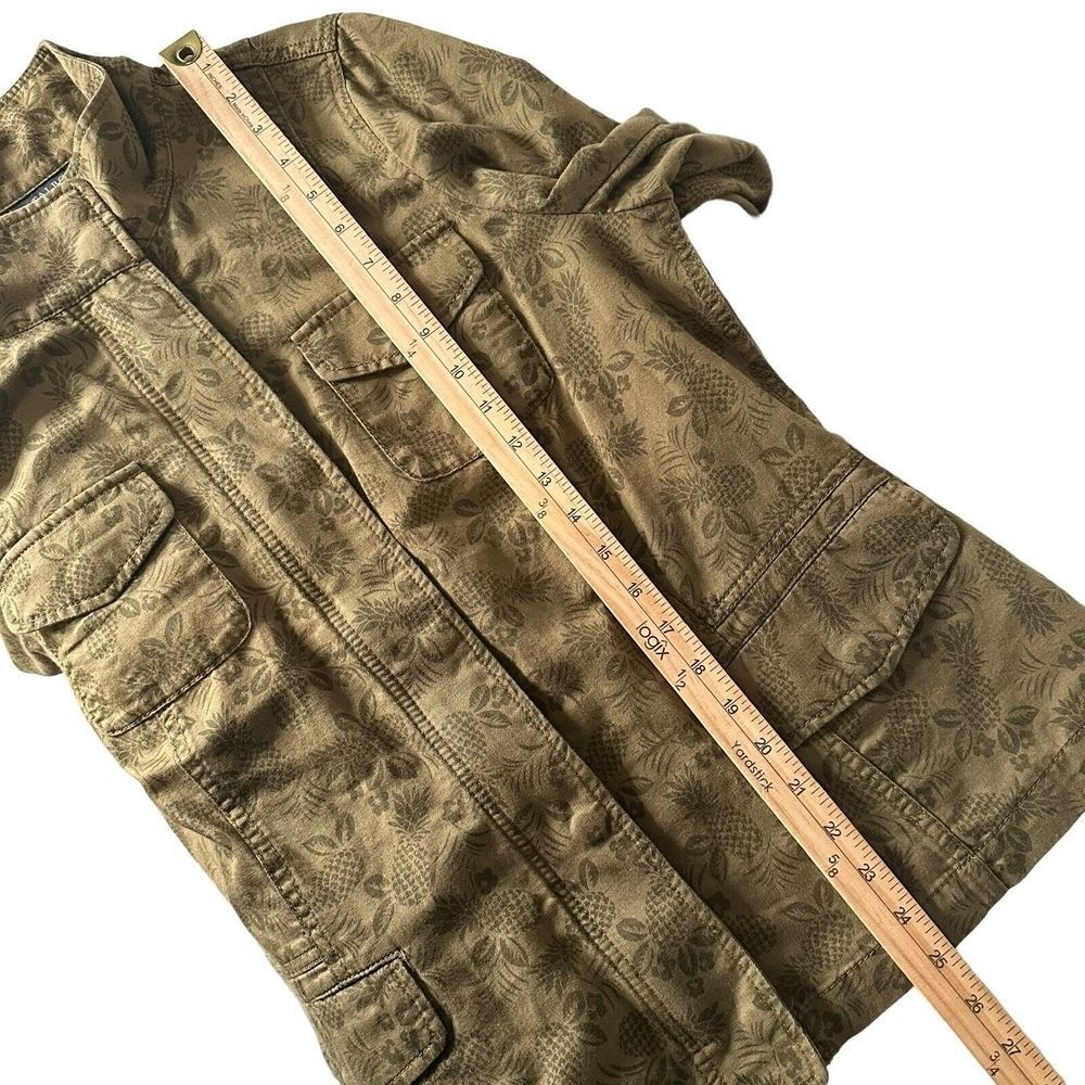 Talbots Utility Cargo Jacket Pineapple Print Size… - image 12