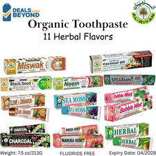 Al Riyan Organic Toothpaste   11 Herbal Flavors, Fluoride Free