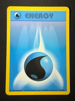 Water Energy 102/102 HP C Pokemon BS Base Set Unlimited 1999 Vintage WOTC