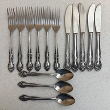 Charleston Classic Stainless Steel Flatware Hanford Forge 14 Lot