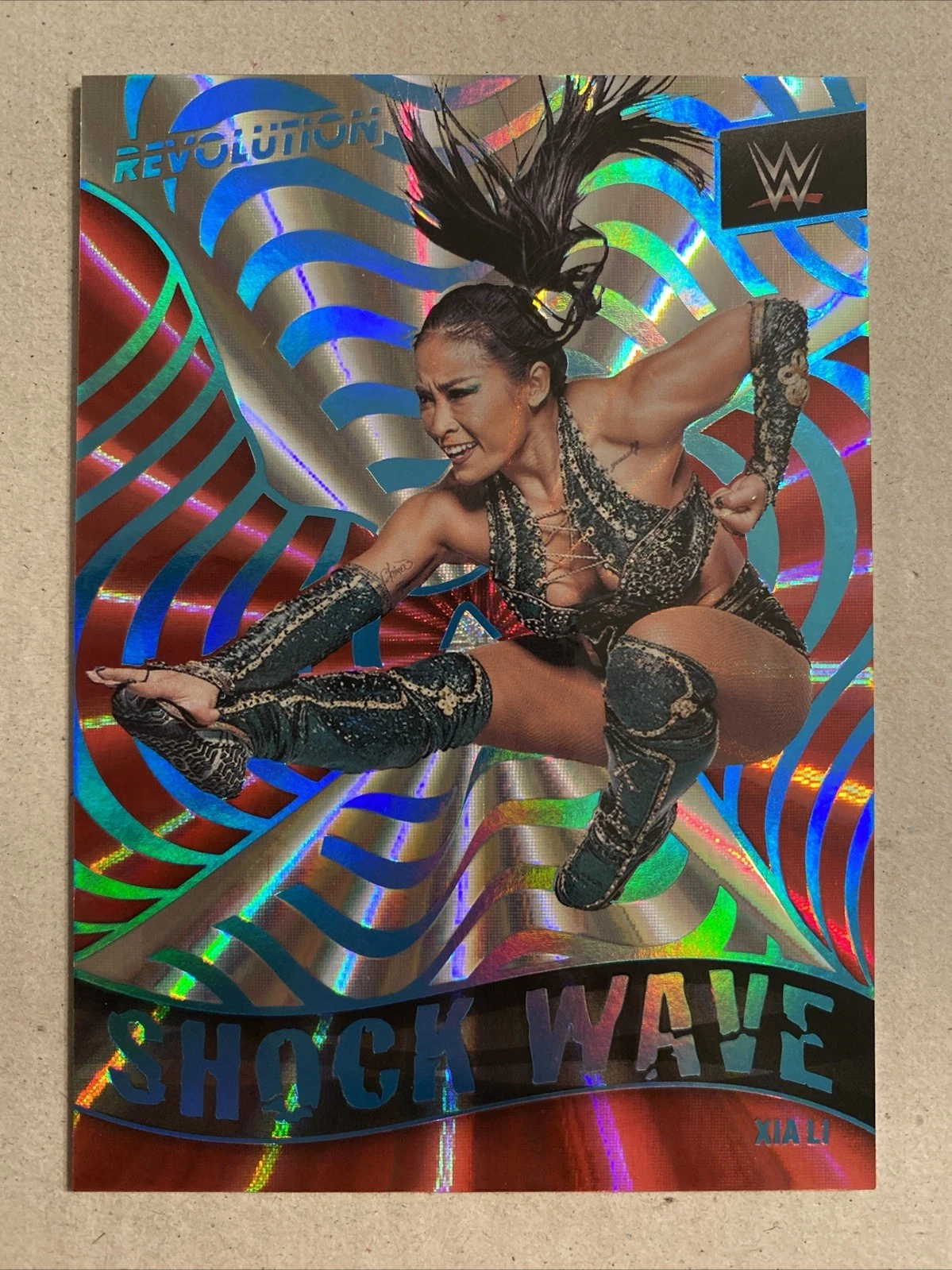 2022 Panini Revolution WWE Xia Li Shockwave Sunburst /99 SP NM-MT Card