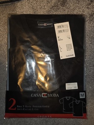 Casa Moda T Shirts Doppelpack Gr. M Schwarz Neu Original Verpackt OVP