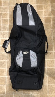 Bag Boy Golf Bag Travel Luggage Wheeled Padded Black Silver