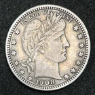 1908 25C Barber Quarter