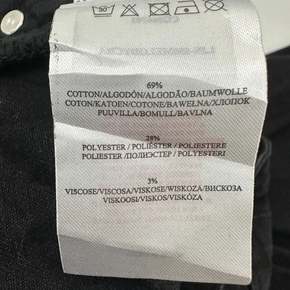 Brave Soul London Denim Studio Pierna Ancha Corte Dobladillo Crudo Para Mujer Talla 14 Jeans Negros Foto 4 de 4