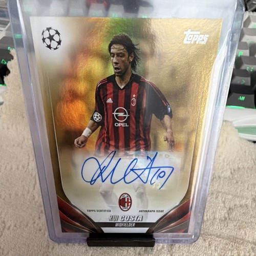 Topps 2023-24 UEFA Club Competitions Rui Costa A-RC AC Milan Auto Gold /50
