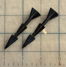 Vintage GI Joe Cobra rattler Plastic Missiles Action Figure Black 2 Pieces 2in