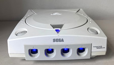 Region Free Sega Dreamcast Console, Blue LEDs, New Battery & Holder NTSC & PAL
