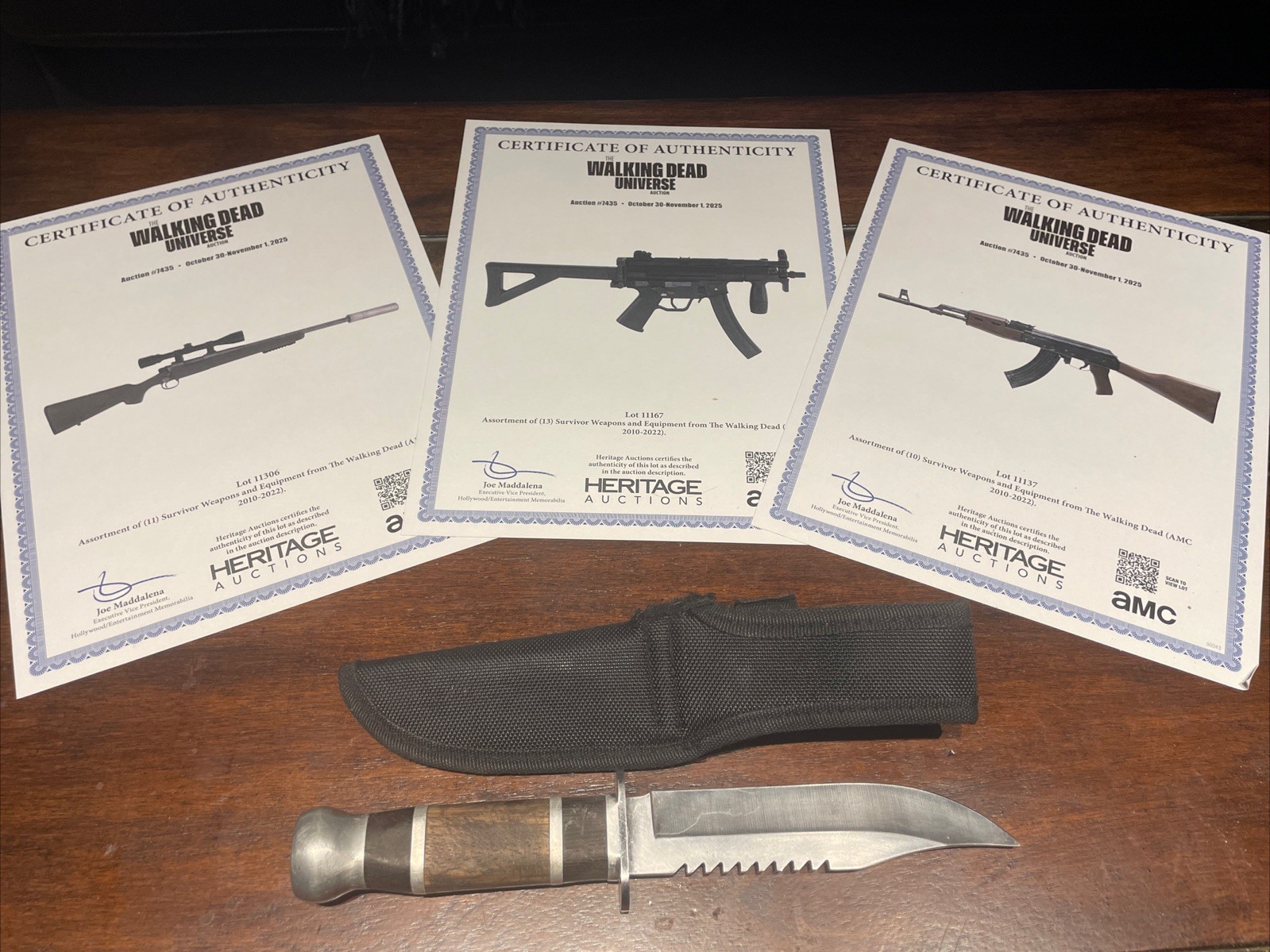 THE WALKING DEAD Movie Prop Tv Show Horror AMC ORIGINAL screen Used Walker Knife