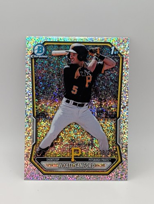 #ad Wyatt Sanford 2026 Bowman Chrome 1st Bowman Speckle Refractor 299 #BCP 66 $12.99