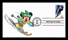 DR JIM STAMPS US COVER ALPINE SKIING WINTER SPORTS FDC DISNEY MINNIE MOUSE