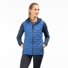 KLIM Sample Women Luna Stretch Down Hybrid Hoodie MD Mazarine Blue - Dress Blues