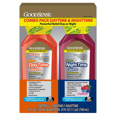 Daytime and Nighttime Max Strength Severe Cold and Flu Relief