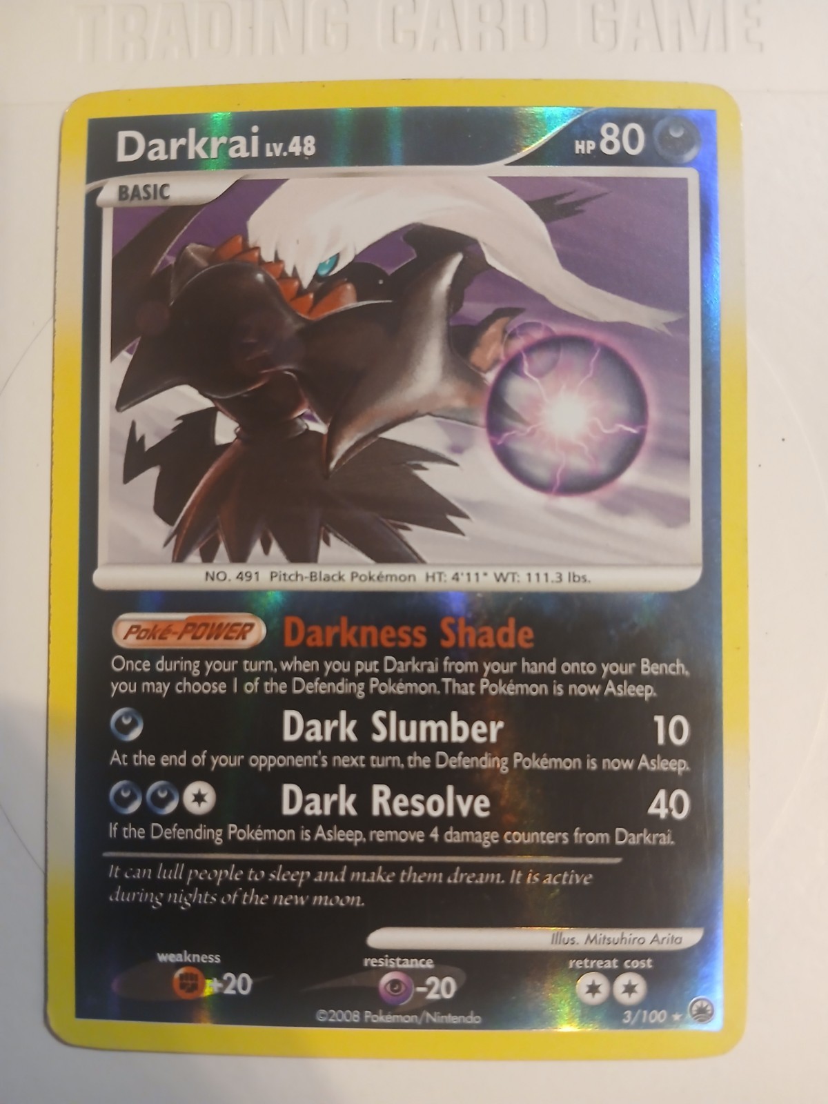 Darkrai Majestic Dawn 3/100 Reverse Holo