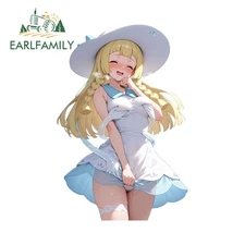 EARLFAMILY 5.1" Cutegirl Car Stickers Artistic Electric-Bicycle SUV JDM Decals