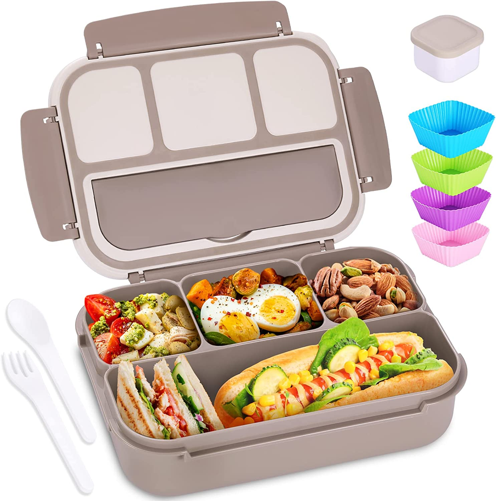 Bento Box Lunch Container for Adults with 4 Compartments for Men Women