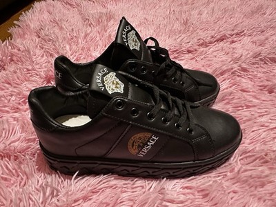 Versace Sneaker Schwarz Gold Medusa Logo Gr. 38 Neuwertig Ausstellungsstück