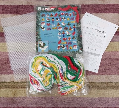 Neu Bucilla 61181 Weihnachten Karneval Ornamente 48er Set Kunststoff Leinwand Kit