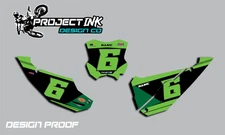 Custom MX Number Plate Graphics Kit(FITS KAWASAKI 2024 KX 450 & 2025 KX 250)