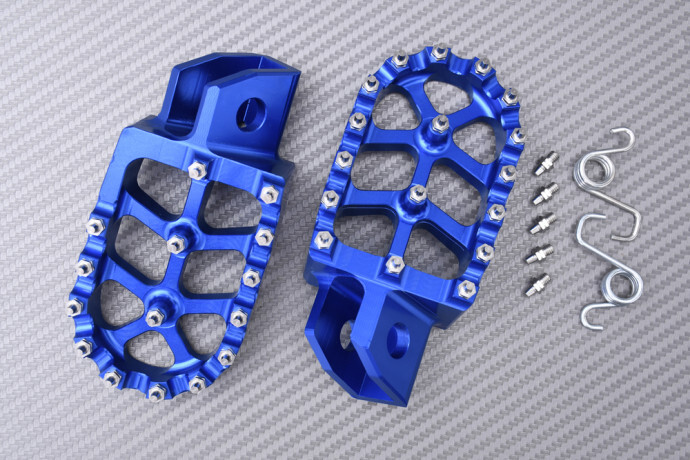 Repose-pieds Yamaha WR 200 1992 1993 1994 alu bleu pour Cross et Enduro