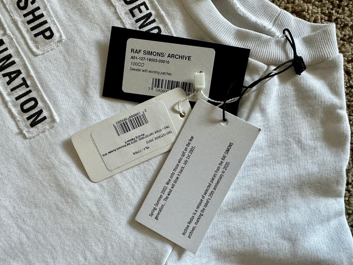 Size S - Raf Simons Redux Archive S/S 2002 Independence Size S - Raf Simons Redux Archive S/S 2002 Independence