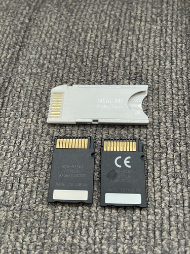 Sony MSAC-M2 OEM Camera Memory Stick Duo Adapter W/ 256MB & 8GB Memory Sticks - Picture 2 of 2