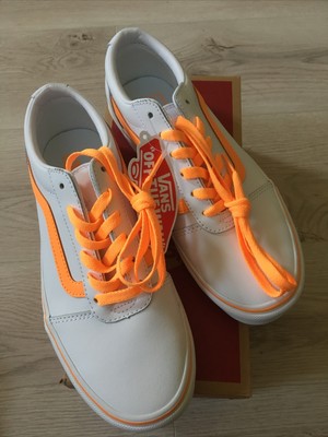 orange leather vans