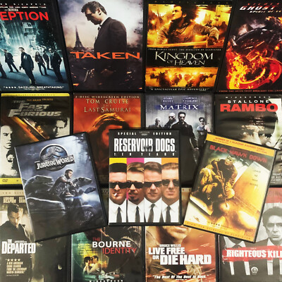Action Movie Used DVD Lot Sale Huge Selection Pick Choose Combined Shipping USED