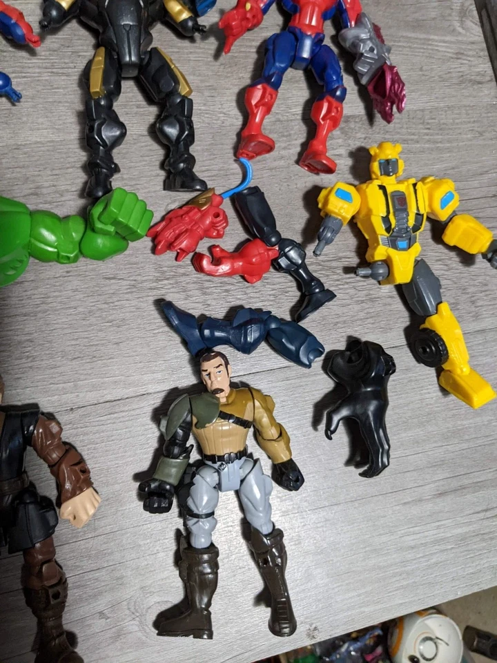 Lote de peças de bonecos de ação Super Hero Mashers Marvel Star Wars Transformers - Imagem 3 de 4