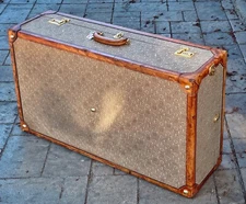 Antique Vintage Steamer Trunk (Compact) 32 x 10 x 20 Inches