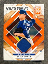 2020 Panini Elite Extra Edition Brady Singer Rookie Jersey Relic Card /199 Rare. rookie card picture