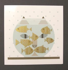 Edie Harper (Charley's Wife) Notecards "Fishful Thinking" 4 Pack w/Envelopes