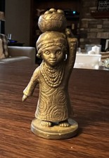 Vintage Pewter African Woman 1976 Gateway Home Decorators Newark NJ USA Made