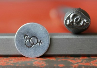 SUPPLY GUY 7mm Male & Female Symbol Metal Design Stamp SG375-59, Made in the USA