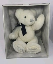 DanDee Millennium Edition Jointed Teddy Bear 2000 In Showcase Box White Silver