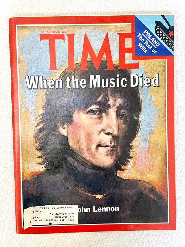 Time Magazine Dec 22, 1980; When the Music Died,  John Lennon, Excellent Cond!