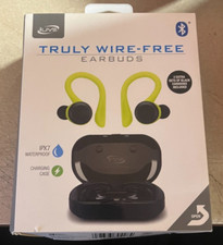 iLive-True-Wireless Waterproof Earbuds IAEBTW59B, Black/Fluorescent Yellow