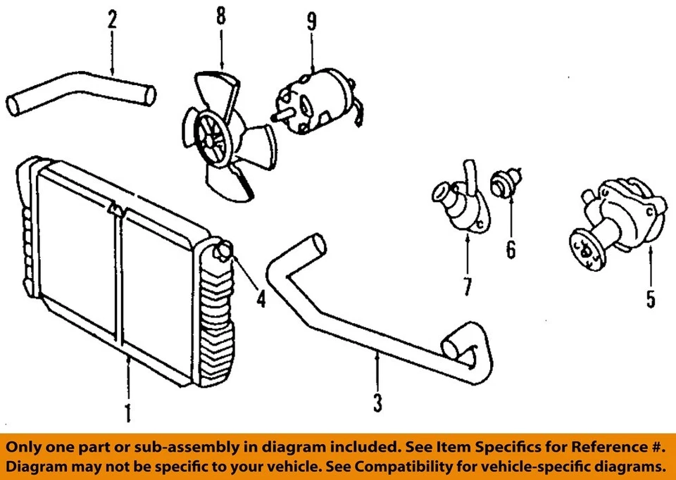 Used Radiator fits: 1999 Ford Escort Cpe ZX2 AT Grade A - Image 3 of 4