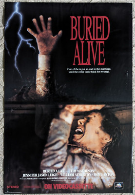 Buried Alive Home Video Movie Poster 1990 27X40 Rolled 1 Sheet