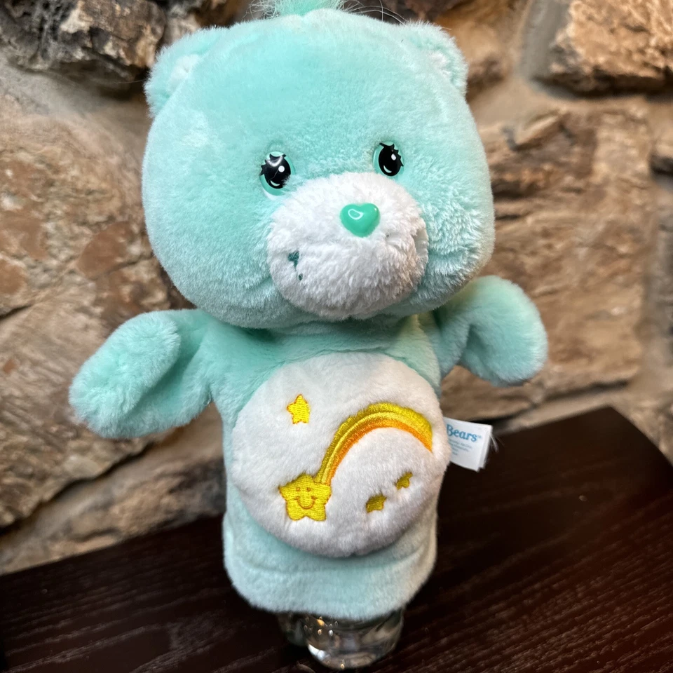 Care Bears WISH BEAR Hand Puppet Green Teal 2003 - Image 4 of 4