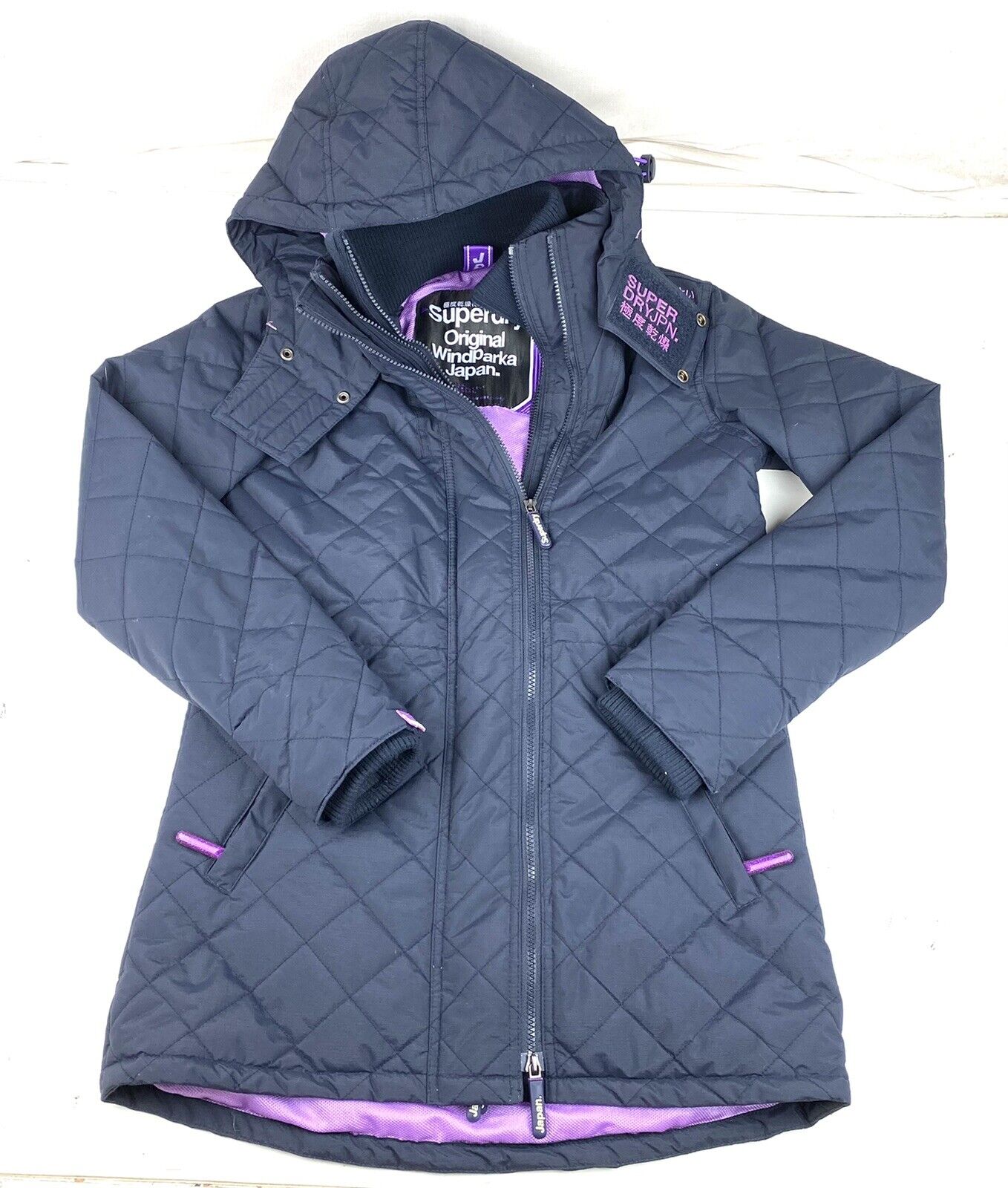 naaien Controversieel condoom Superdry Jacket Womens Medium Japan Hoodie Wind Parka Black 3 Lining  Quilted | eBay