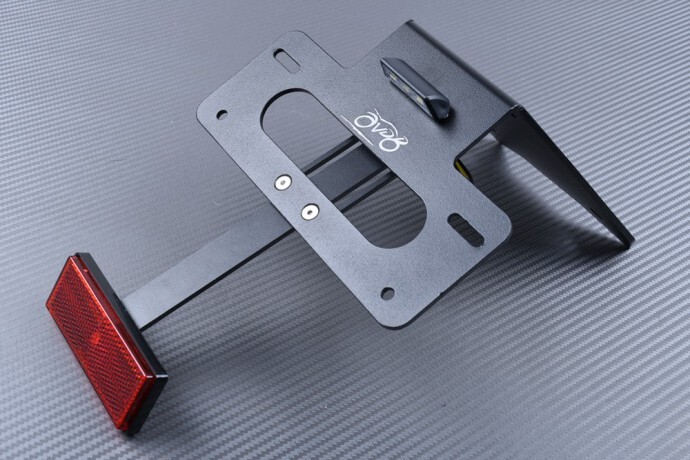 Support de plaque Ducati Monster 1200 inclinable et catadioptre anti-vibration
