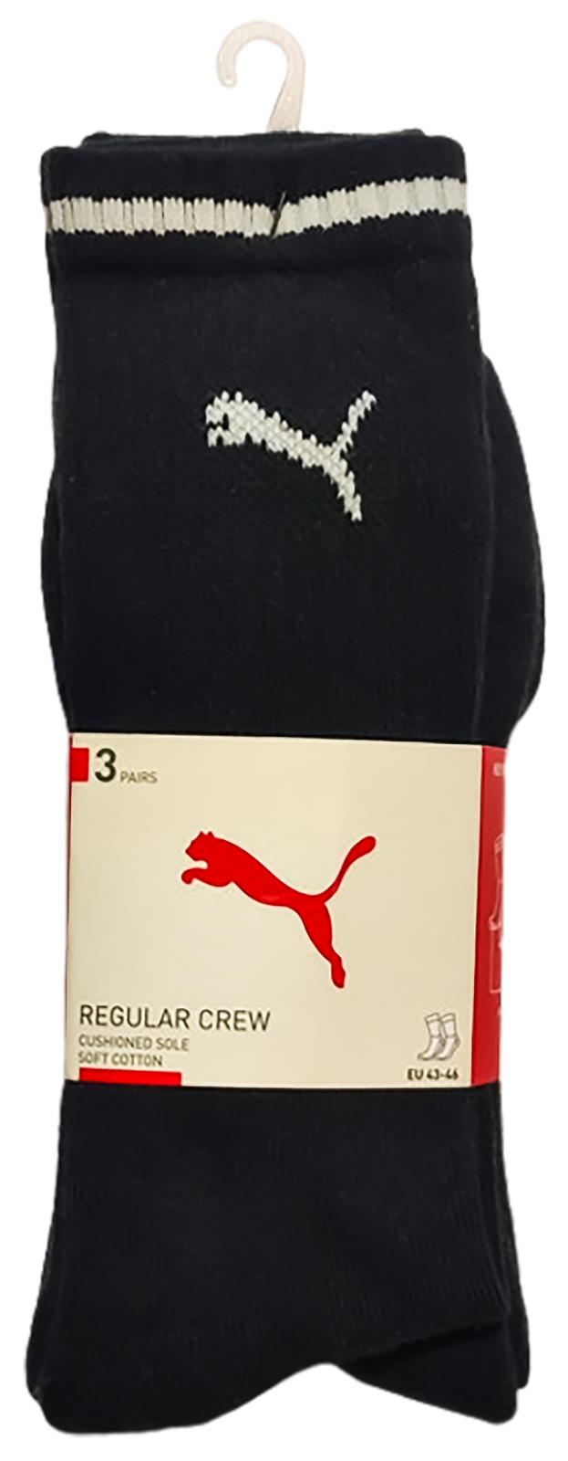 SAOLA Calze Uomo Crew Confezione 3 Suola Imbottita Morbido Cotone EU 43 46 per Comfort e Supporto