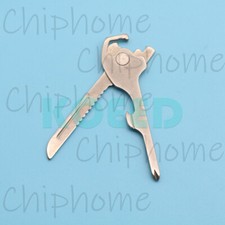 1pcs NEW 6-in-1 Utile-Key Mini Screwdriver Key Ring Chain Pocket Knife Multi-T