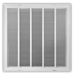 24x24 In White Return Air Vent Filter Grille Ceiling Or Wall Steel