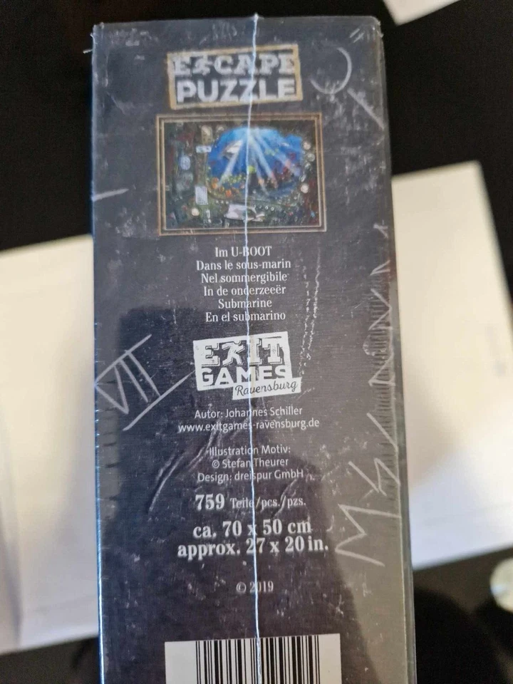 Ravensburger Escape Puzzle 759 Pezzi Nel Sommergibile  70X50 Sigillato Originale - Immagine 3 di 3