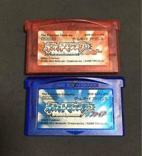 Nintendo Gameboy Advance Pokemon Ruby Sapphire set Japan GBA