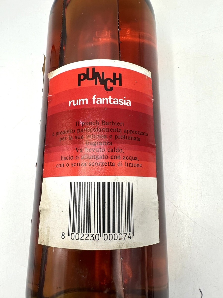rum e pera liquido Vintage Punch Rum Fantasia Liquore 1970's F.lli Barbieri 1Litro 35%