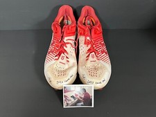 Thomas Saggese Cardinals Auto Signed 2023 Game Used Cleats Beckett Witness -