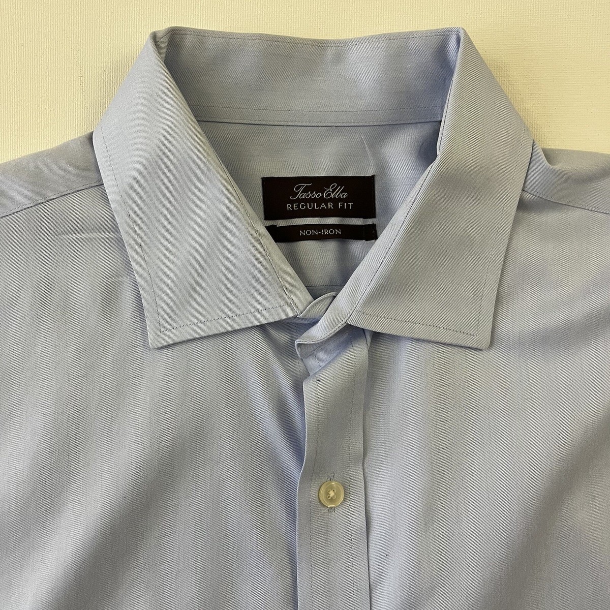17 36/37 dress shirt Tasso Ella Blue French Cuff XL 17 36/37 Regular Fit Dress Shirt Cotton 0007